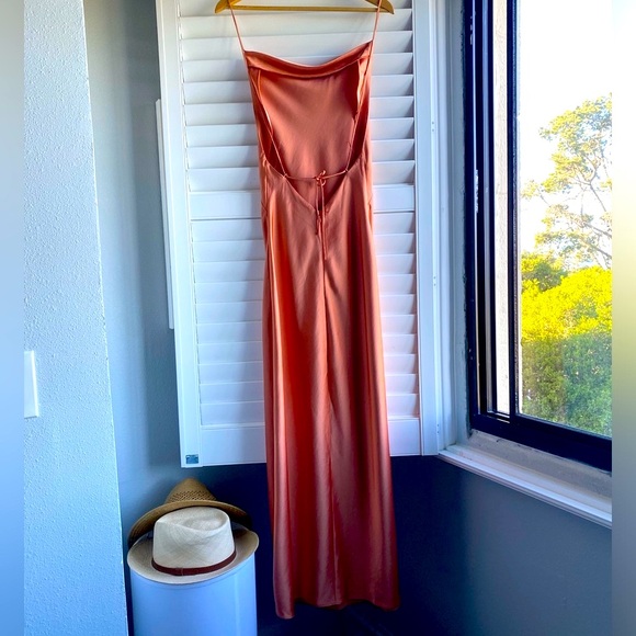 Significant Other Georgous Deidra Cowl Maxi Orange Dress - Picture 10 of 12